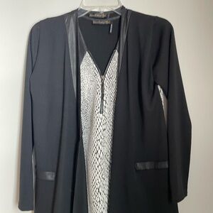 Black and White Women's Jacket Set Tank/ Cardigan Designed Jane and John XS